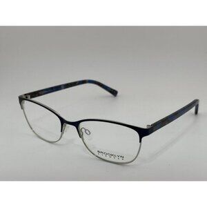 BROOKLYN EYEWEAR - D161 BLUE / SILVER 52-17-135 Glasses Frames